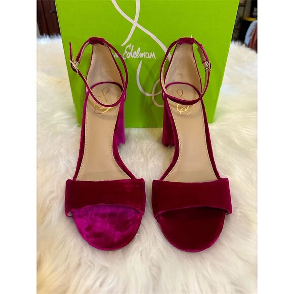 Sam Edelman Women's Velvet  Slingback Raspberry, Size 10 New in Box - Picture 5 of 17
